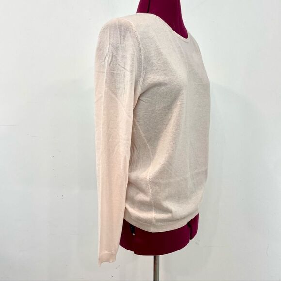 Lord+Taylor Beige Pastel Pink Cashmere 2-ply Sweater L - Picture 1 of 9